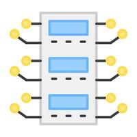 Modern design icon of data server rack vector