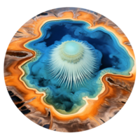 AI generated Water yellowstone gheizer clip art png