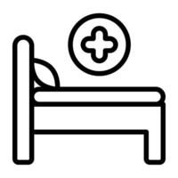 Modern design of hospital bed icon vector