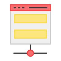 A flat design, icon of server network vector