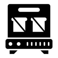 A solid design, icon of sandwich maker vector