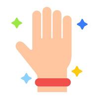 A trendy vector design of party hand