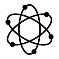 Trendy design of atom, editable vector