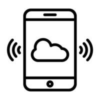 Smartphone weather app icon in trendy design vector