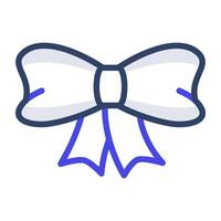 Icon of beautiful decorative bow in flat vector design