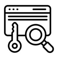 Icon of search keyword, linear design vector