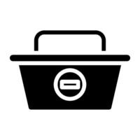 Modern style icon of grocery bucket vector