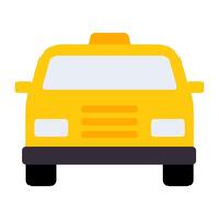 Flat vector design of cab