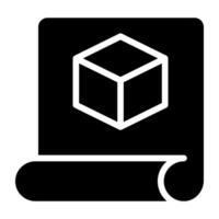 A perfect design icon of 3d cube vector