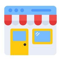 A flat design, icon of web shop vector