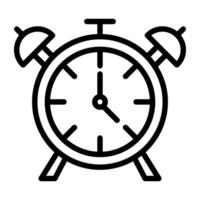 Linear design icon of alarm clock vector