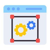 A flat design, icon of web management vector