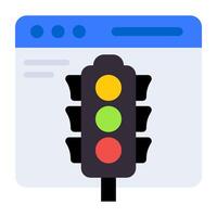 A flat design, icon of web traffic vector