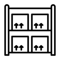 Modern style icon of parcels racks vector