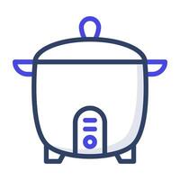 Icon of pressure cooker, outline design vector