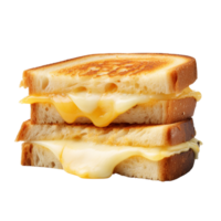 ai généré pain grillé sandwich avec fromage agrafe art png