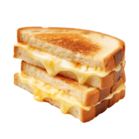 ai généré pain grillé sandwich avec fromage agrafe art png