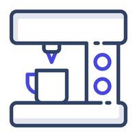 A outline design, icon of coffee machine vector