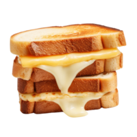 ai généré pain grillé sandwich avec fromage agrafe art png