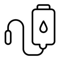 Iv drip icon in linear style vector