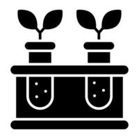 A glyph design, icon of tubes plant vector