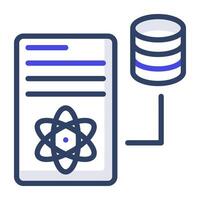 An outline design, icon of data science vector