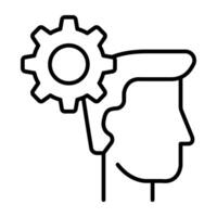 A linear design, icon of user setting vector