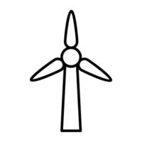 A linear design, icon of wind turbine vector