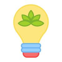 A flat design, icon of eco light vector