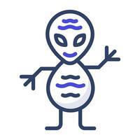 Space alien icon design vector of space avatar