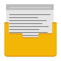An icon design of document case vector