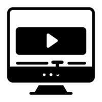 Video tutorial icon in editable style vector