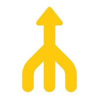 Editable design of navigation arrow vector