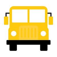 A flat design, icon of bus vector