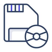 A flat design, icon of floppy disk vector