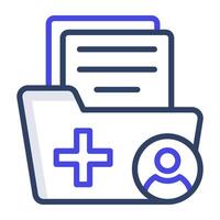 An icon design of medical folder vector