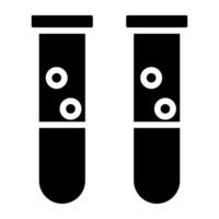 Test tubes denoting concept of lab equipment icon vector