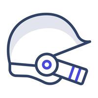 A hard hat for head protection icon, flat design of helmet vector