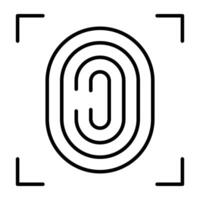 A modern design icon of fingerprint scanning vector