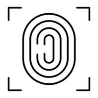 A modern design icon of fingerprint scanning vector