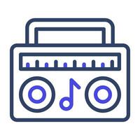 Cassette player icon, boombox for web and mobile apps vector