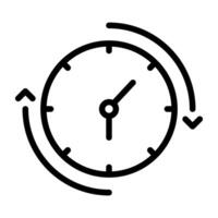 un lineal diseño, icono de hora vector