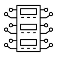 Modern design icon of data server rack vector