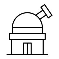 A glyph design, icon of observatory vector