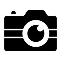 A solid design, icon of camera vector