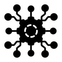 Nodes icon in solid editable design vector