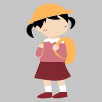 colegio para niños personaje vector