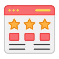 A flat design, icon of web rating vector