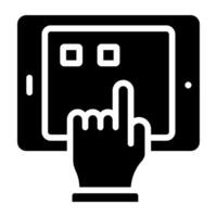 An icon design of finger touch, interactive vector