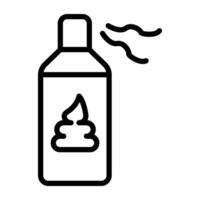 Aerosol spray bottle in linear vector